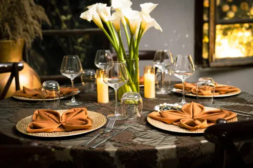 L'estetica della tavola: come i colori e i materiali influenzano l'umore degli ospiti a cena